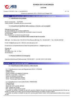 SCHEDA DATI DI SICUREZZA