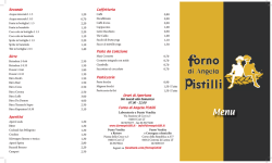 men&ugrave; - Forno di Angela Pistilli