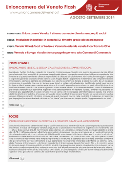 agosto-settembre - Unioncamere del Veneto