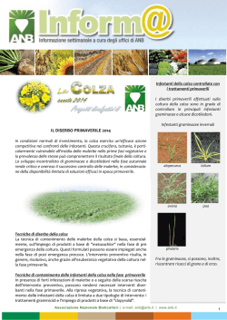 diserbo primaverile 2014 - Associazione Nazionale Bieticoltori