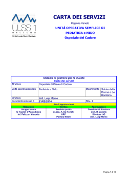 Carta dei Servizi - Pediatria application | PDF