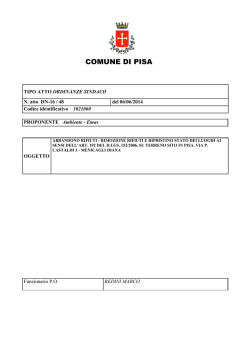 COMUNE DI PISA - Direzione Ambiente