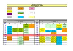 Occupazione aule 1° semestre - Dipartimento di Geoscienze