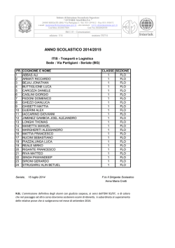 ANNO SCOLASTICO 2014/2015