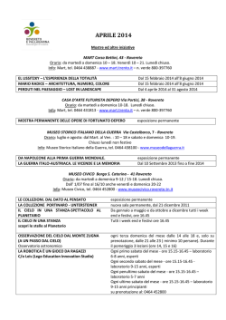 APRILE 2014 - Ostello di Rovereto