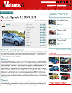 Suzuki Splash 1.3 DDiS GLS