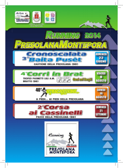 RUNNING PRESOLANAMONTEPORA