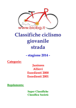 Scarica il REGOLAMENTO delle Super Classifiche di Bicibg.it