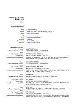 curriculum vitae et studiorum - Universit&agrave; degli Studi di Messina