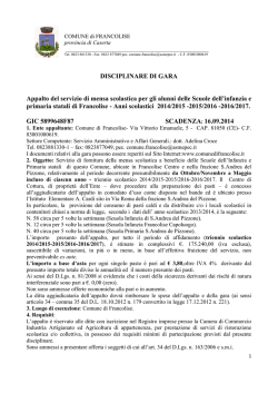 Disciplinare - Comune di Francolise