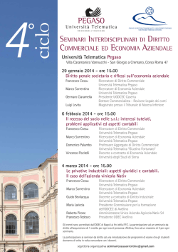 locandina IV ciclo rev2 - Universit&agrave; Telematica Pegaso