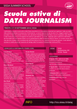 Scuola estiva di DATA JOURNALISM