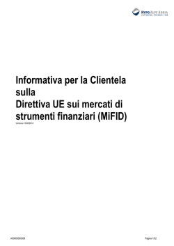 MiFID - Hypo Alpe Adria Bank SpA