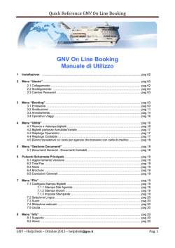Manuale di utilizzo booking on line italiano