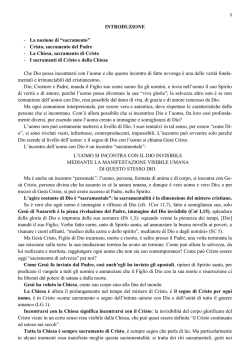 TEOLOGIA DEI SACRAMENTI APPUNTI PER