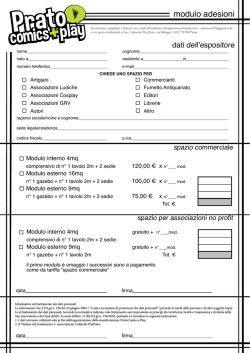 Scarica il modulo di adesione