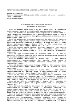 MINISTERO DELLE POLITICHE AGRICOLE