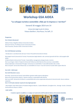 Workshop GSA AIDEA - Facoltà di Economia