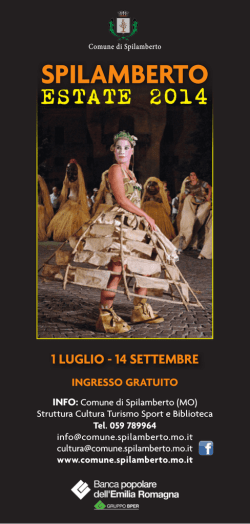 Cartolina programma - Comune di Spilamberto