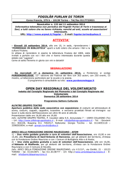 NewsLetter n. 132 Fogol&acirc;r di Torino