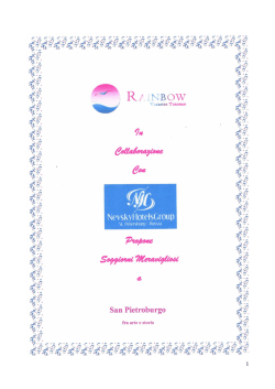 Scarica il catalogo - Rainbow Vacanze Turismo