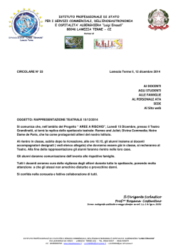 Rappresentazione teatrale 15 dic 2014