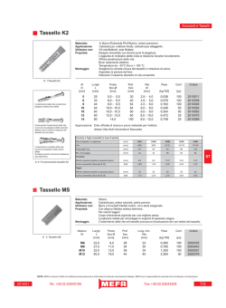 Tassello K2 - MEFA Italia