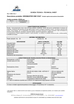 scheda tecnica - River Vernici