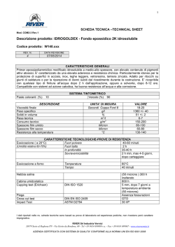 scheda tecnica - River Vernici