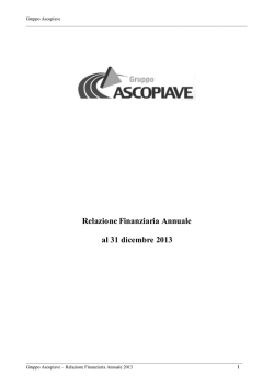 Relazione finanziaria annuale al 31 dicembre