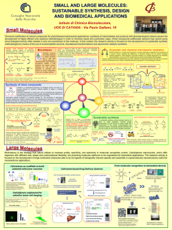 Synthesis of chiral compounds - ICB Istituto di Chimica Biomolecolare