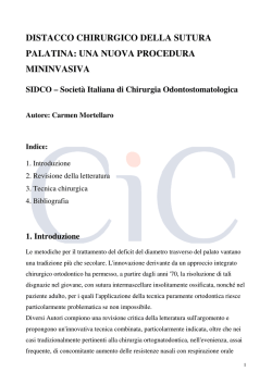 distacco chirurgico della sutura palatina: una nuova procedura
