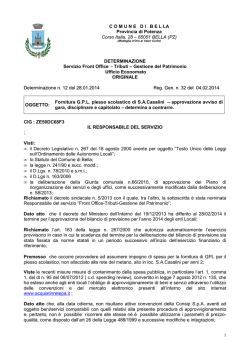 determina a contrarre gara gpl