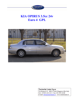KIA OPIRUS 3.5cc 24v Euro 4 GPL Tartarini Auto Spa
