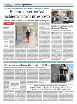 Leggi la cronaca del Secolo XIX di venerd&igrave; 13 giugno 2014