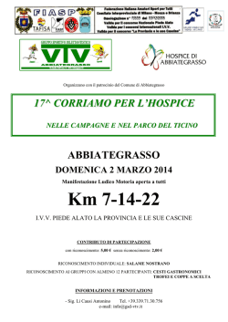 Manifestazione omologata FIASP-IVV dal Comitato