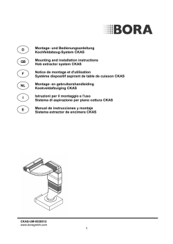 Montage- und Bedienungsanleitung Kochfeldabzug-System
