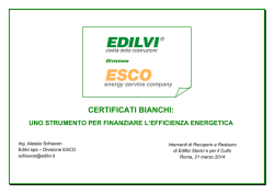 Edilvi - "CERTIFICATI BIANCHI: UNO