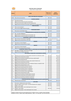 Tariffario - Scuola Edile di Venezia
