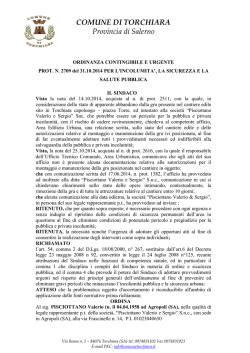 ordinanza - Comune di Torchiara