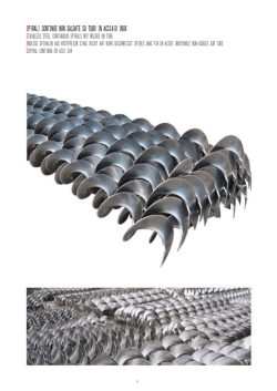 spirali continue non saldate su tubo in acciaio inox