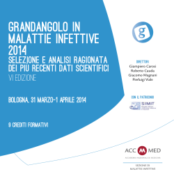 GrandanGOlO in MalattiE infEttivE 2014 - Policlinico S.Orsola