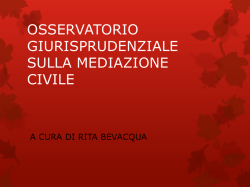 la mediazione civile osservatorio giurisprudenziale