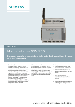 Brochure modulo allarme GSM