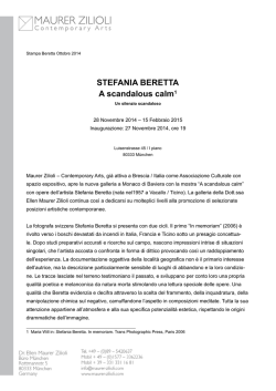 STEFANIA BERETTA A scandalous calm1