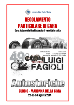 Regolamento AUTOSTORICHE