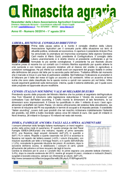 libera, riunito il consiglio direttivo censis: italian sounding vale 60