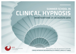 SUMMER SCHOOL IN - Ordine Psicologi Veneto