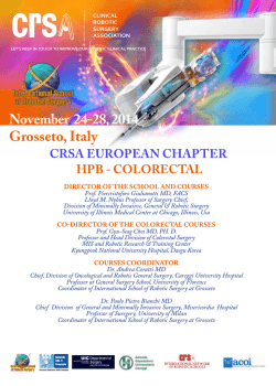 Program - International School of Robotic Surgery