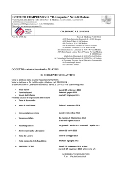 Calendario Scolastico